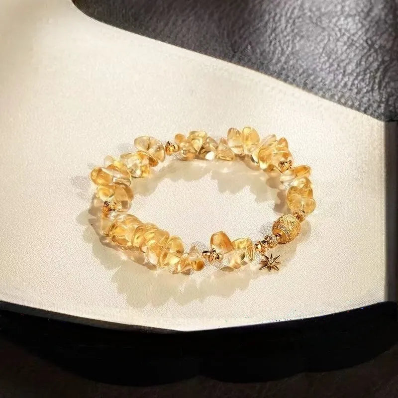 Prosperity Wealth Natural Shaped Citrine Bracelet