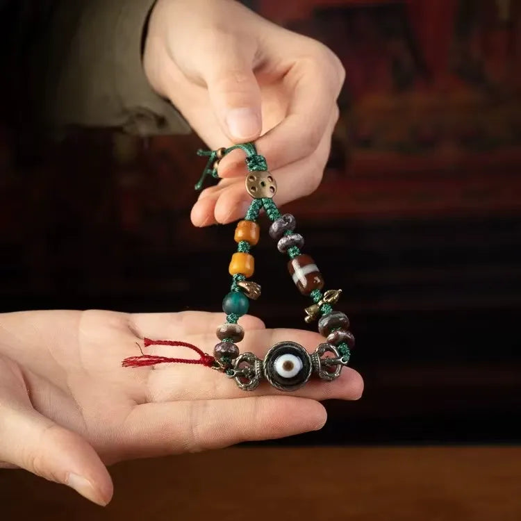 Wealth Energy Natural Eye Bead Cow Bone Bead Bracelet