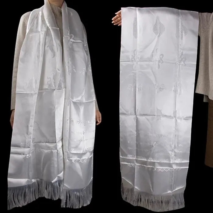 Five Colored Tibetan Khata Scarf for Festival Greetings and Blessings