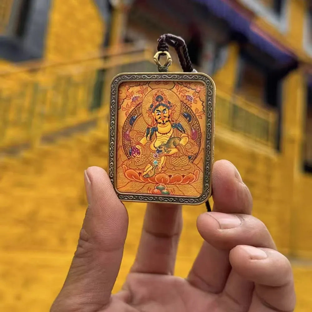 Yellow Jambhala Tsha-Tsha for wisdom and wealth