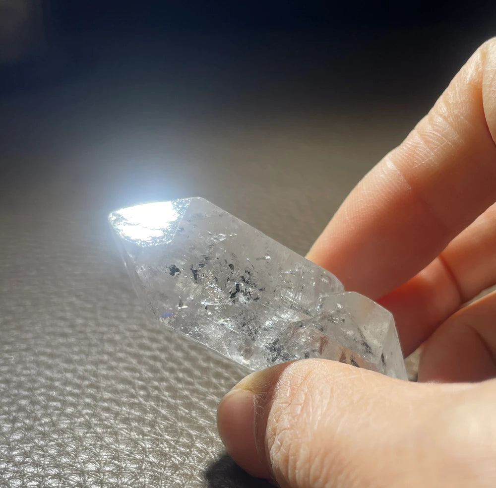 Quartz Crystal with Natural Inclusions Raw Unpolished Clear Translucent Healing  Energy Meditation