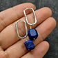 Natural Prosperity Lapis Lazuli Silver Earrings
