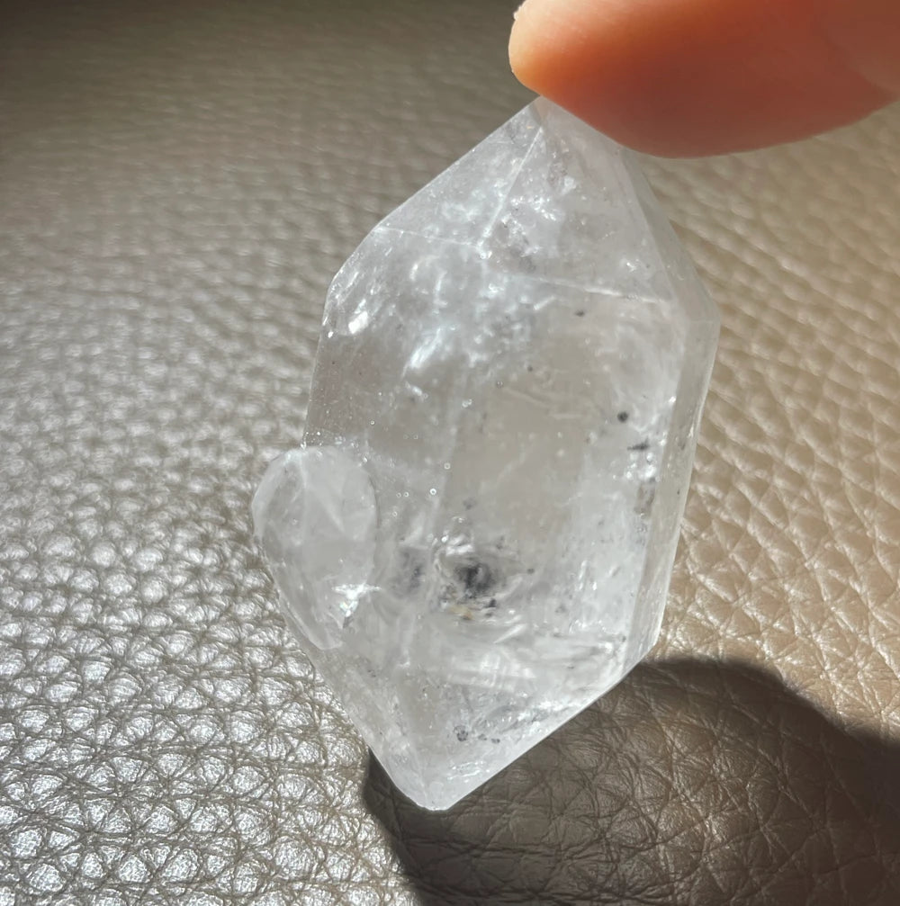 Quartz Crystal with Natural Inclusions Raw Unpolished Clear Translucent Healing  Energy Meditation