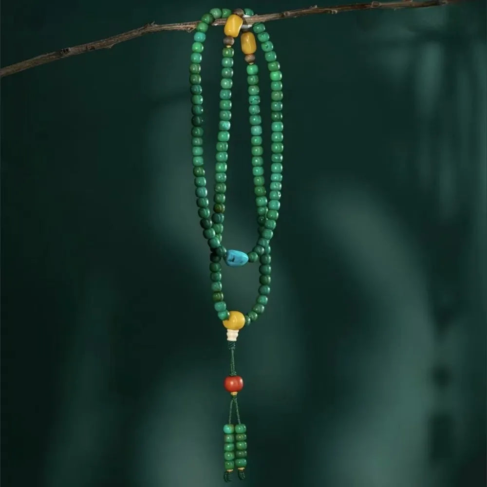 Stone of Heaven Turquoise 108 Malas and Necklace of Soul and Sacred Energy