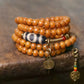 Prosperity Blessing Necklace and Bracelet with Bodhi and Dzi Bead