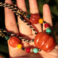 Tibetan Timeless Beauty Vintage South Red Agate Mala Necklace Pendant