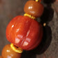 Bodhi Root and South Red Agate Bracelet for Wisdom and Fortune