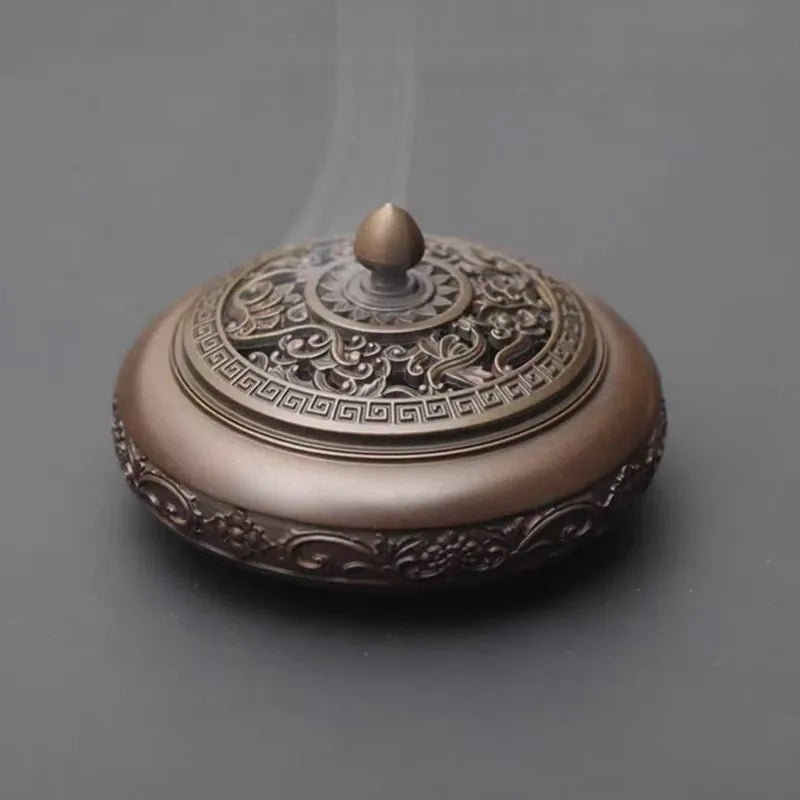 Premium Auspicious Solid Copper Tibetan Incense Burner