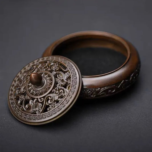 Premium Auspicious Solid Copper Tibetan Incense Burner