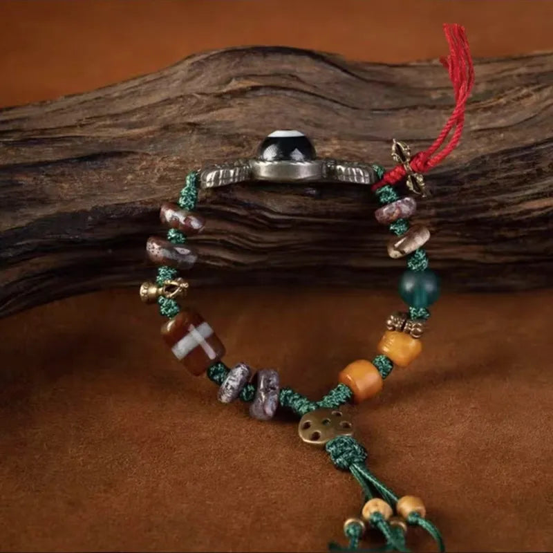 Wealth Energy Natural Eye Bead Cow Bone Bead Bracelet