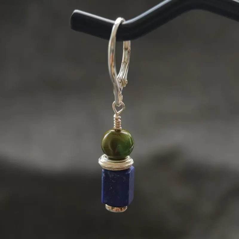 Healing Properties Multi-Functional Handmade Lapis Lazuli and Turquoise Earrings