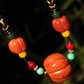 Tibetan Timeless Beauty Vintage South Red Agate Mala Necklace Pendant