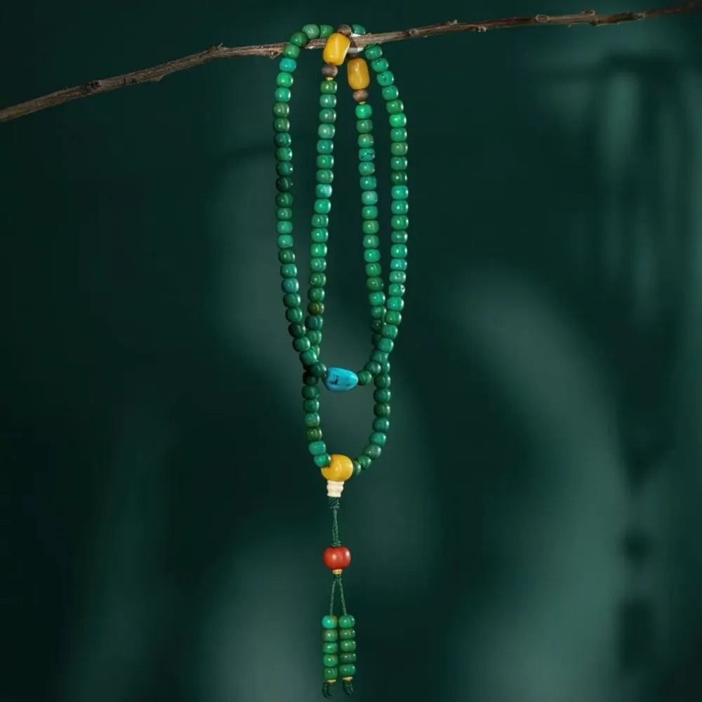 Stone of Heaven Turquoise 108 Malas and Necklace of Soul and Sacred Energy