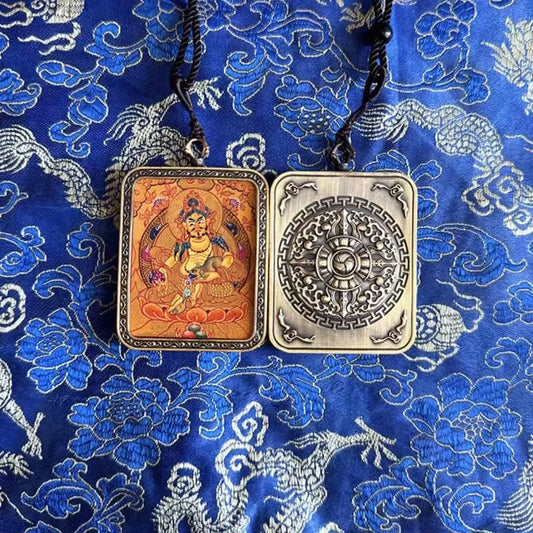 Yellow Jambhala Tsha-Tsha for wisdom and wealth