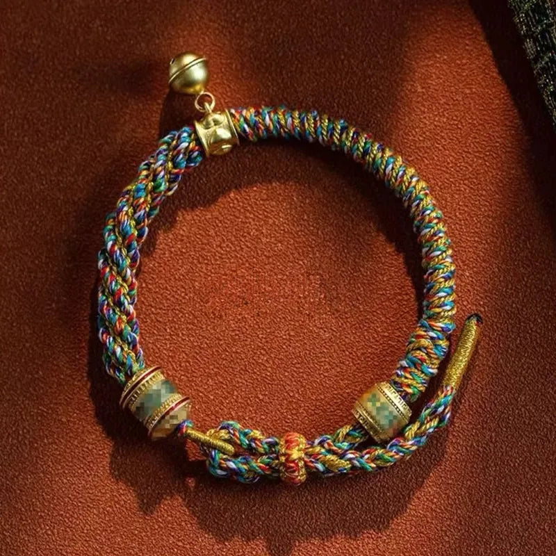 Tibetan Six-Syllable Mantra Five Colored Fortune Bracelet