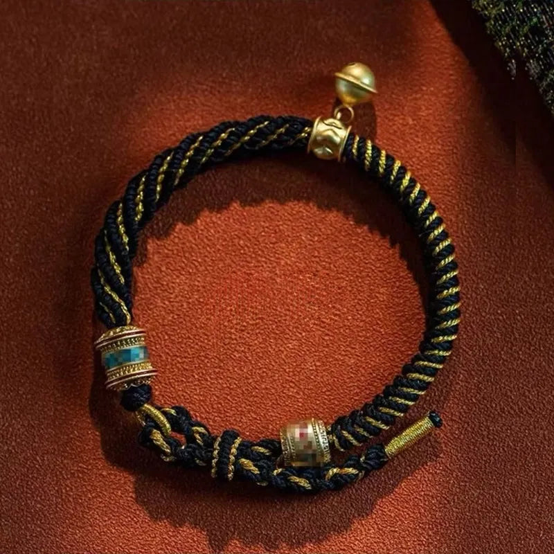 Tibetan Six-Syllable Mantra Five Colored Fortune Bracelet