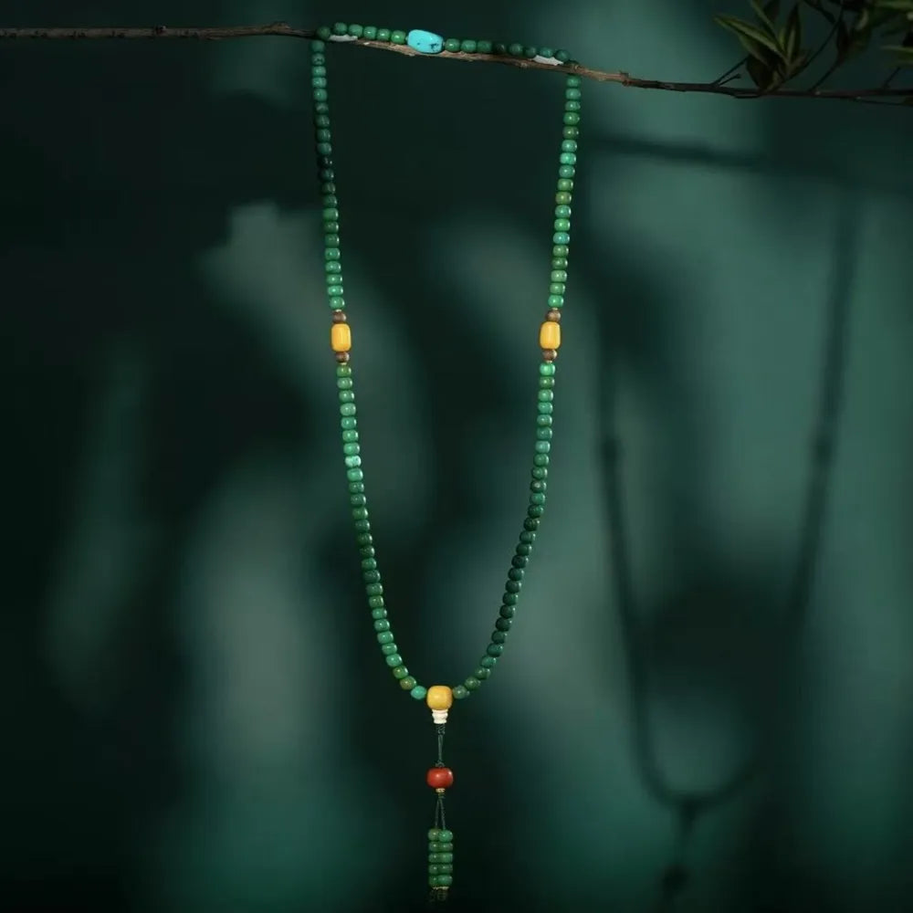 Stone of Heaven Turquoise 108 Malas and Necklace of Soul and Sacred Energy