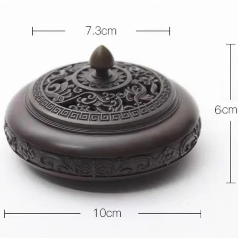 Premium Auspicious Solid Copper Tibetan Incense Burner
