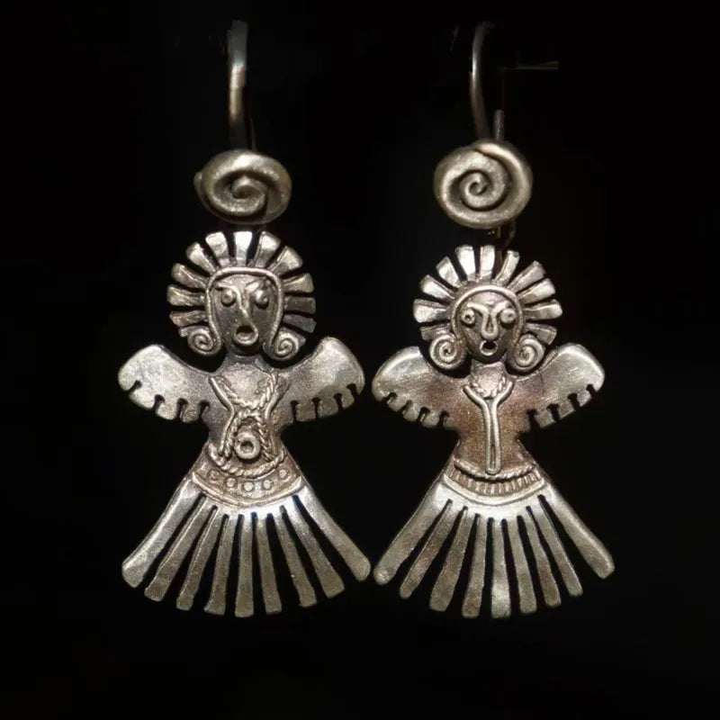 Ethereal Love and Protection Sterling Silver Earrings
