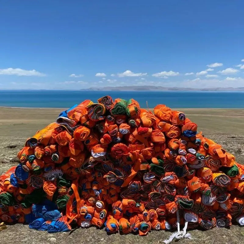 Buddhist Auspicious Tibetan Prayer Flags Windhorse Flags for Outside