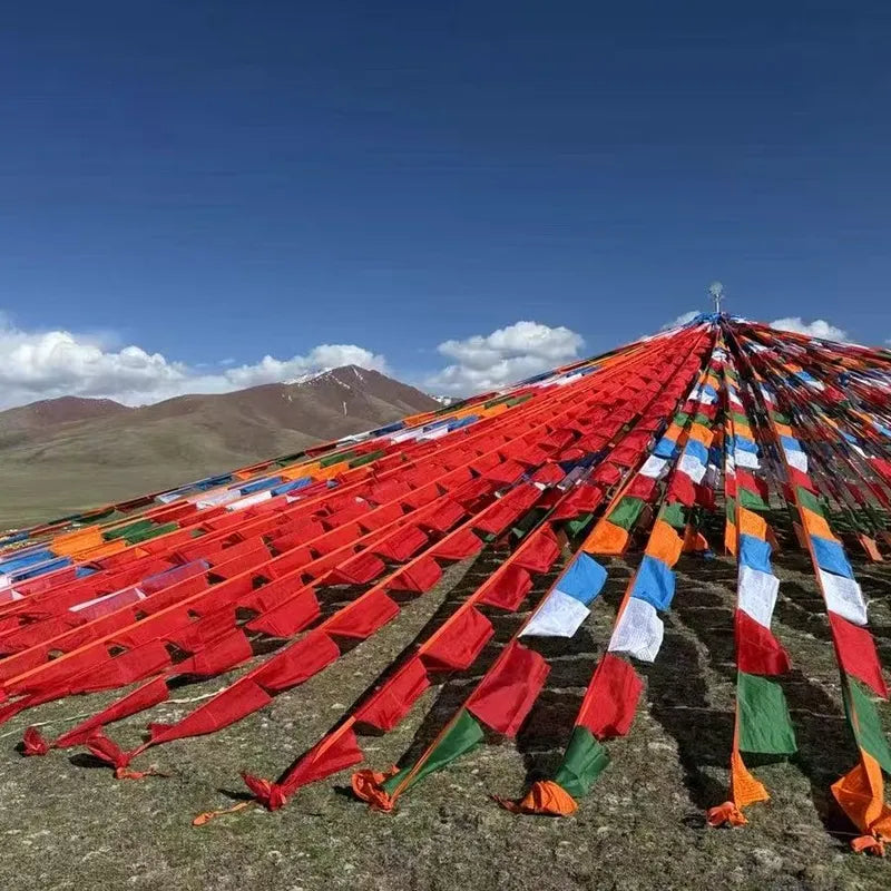 Buddhist Auspicious Tibetan Prayer Flags Windhorse Flags for Outside