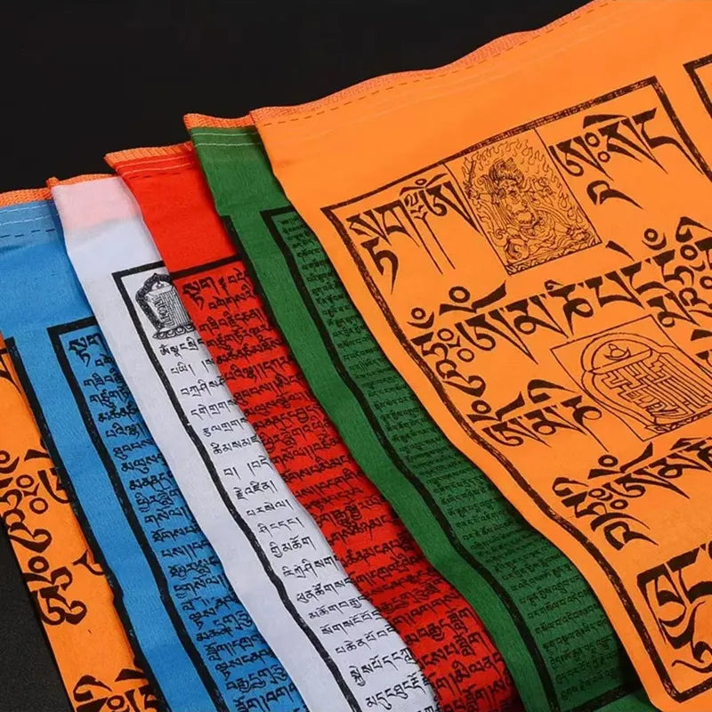 Buddhist Auspicious Tibetan Prayer Flags Windhorse Flags for Outside