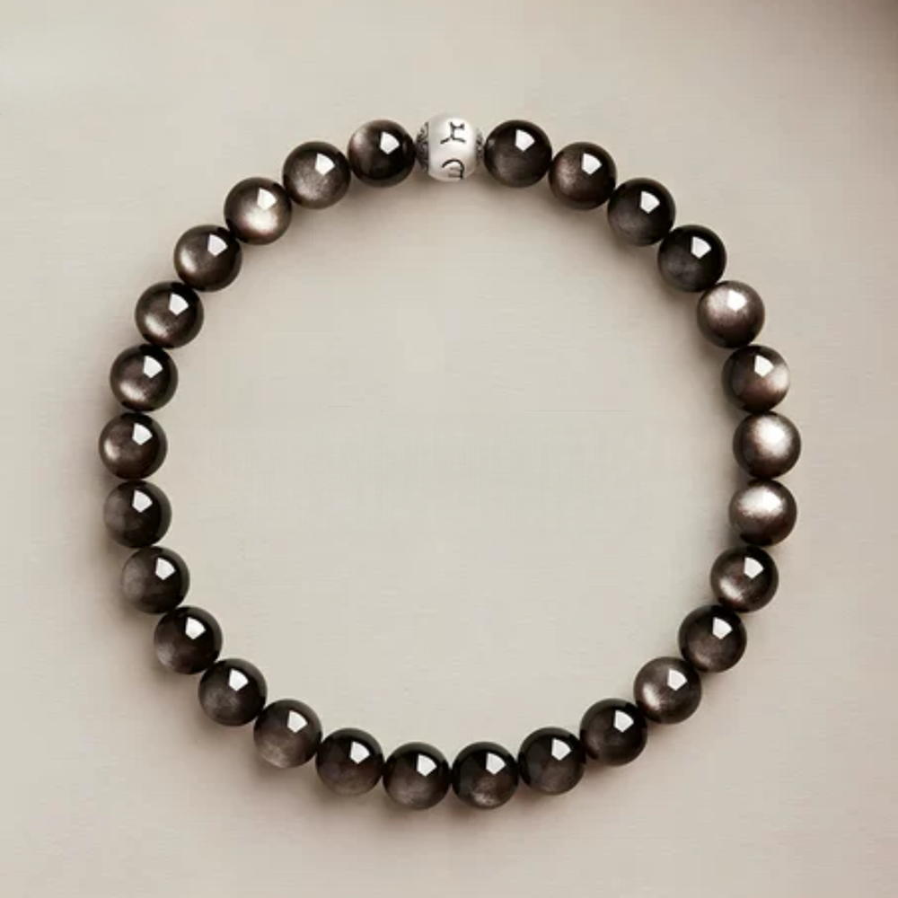 Soul Shield Om Obsidian Bracelet Harmonize Energy Embrace Inner Peace