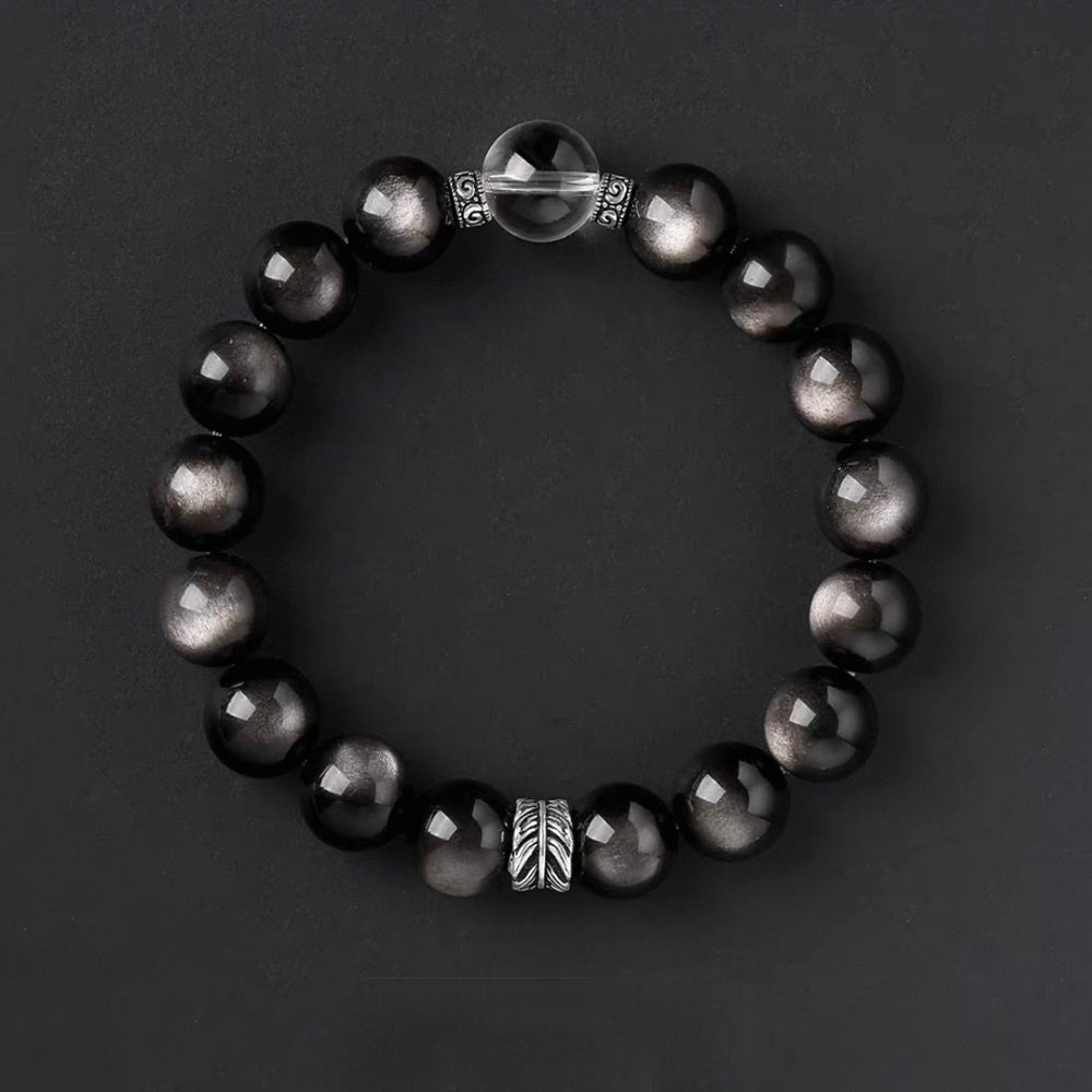 Natural Obsidian Bracelet-Resist Evil and Balance Energy