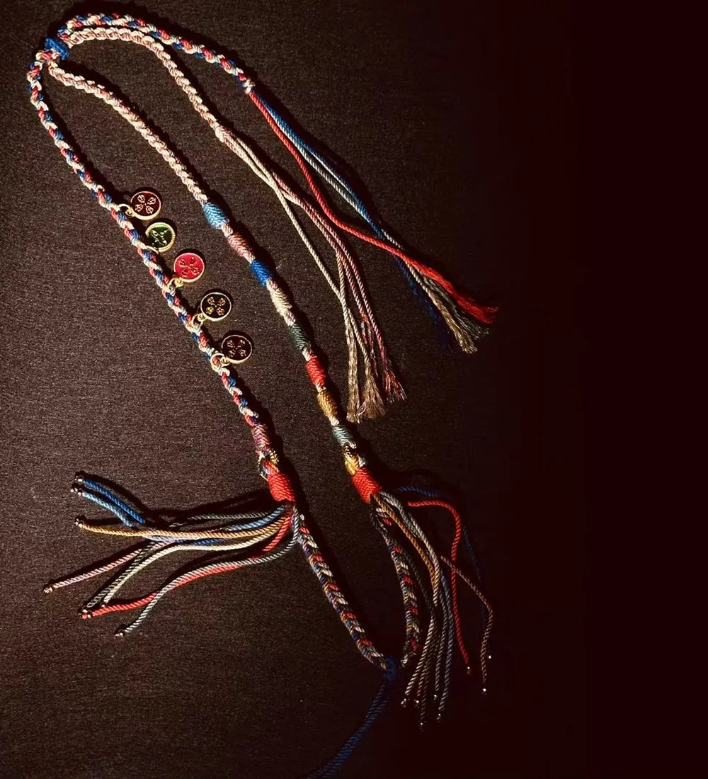 Leather-Cased Five Forms of Manjushri Tsha-Tsha Buddha