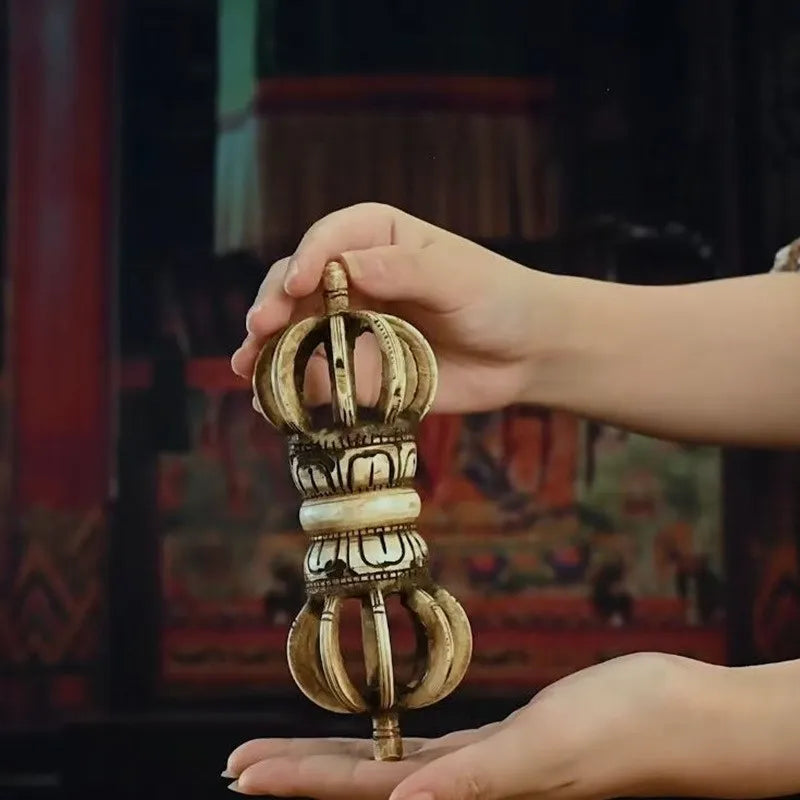 Exceptionally Rare Tibetan Buddhist Intricately Nine-Pronged Vajra