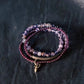 Amethyst Ghost and Garnet Bracelet with Copper