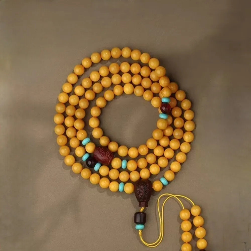 108 Natural Amber Beads Daily Fortune Bracelet