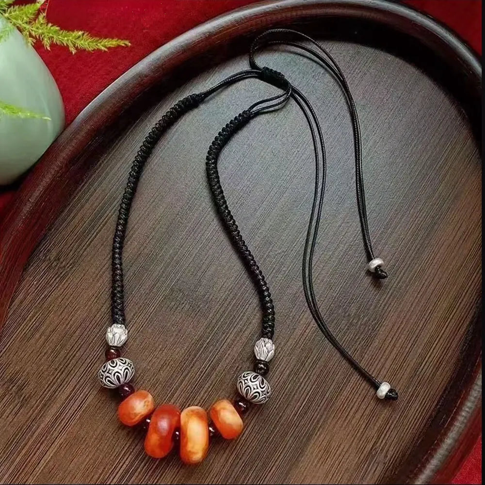 Natrual Amber Glow Luck Necklace