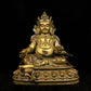 Tibetan Antique Gilded Yellow Jambhala Statue from Shalu Monastery