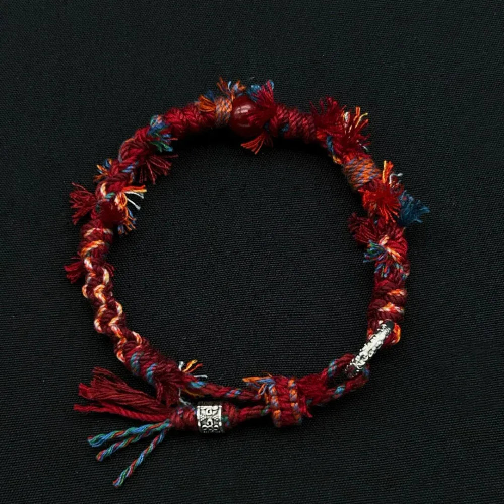 Tibetan Love Energy Bracelet - Handwoven Cotton Wristband