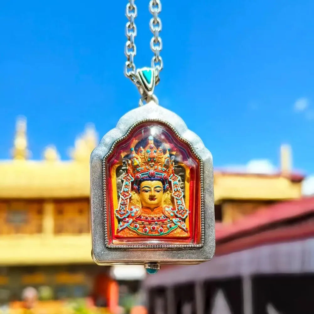 Exquisite JowoTsha-Tsha Gau for peace and wisdom