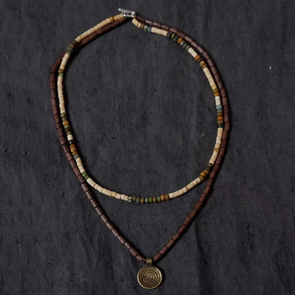 Tibetan Handmade Tranquil Wisdom Pendant and Necklace