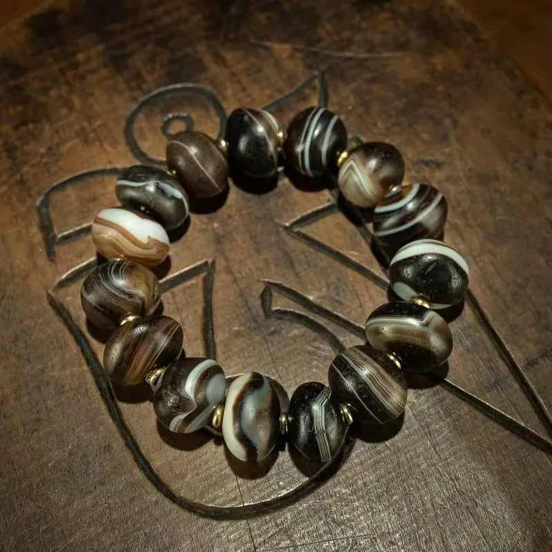 Spiritual Wellness & Protection Healing Buddha Dzi Bead Bracelet