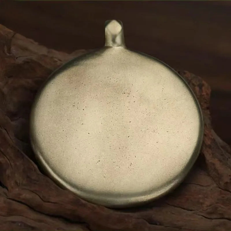 Artisan-Crafted Copper Prosperity Amulet Pendant for Wealth and Abundance