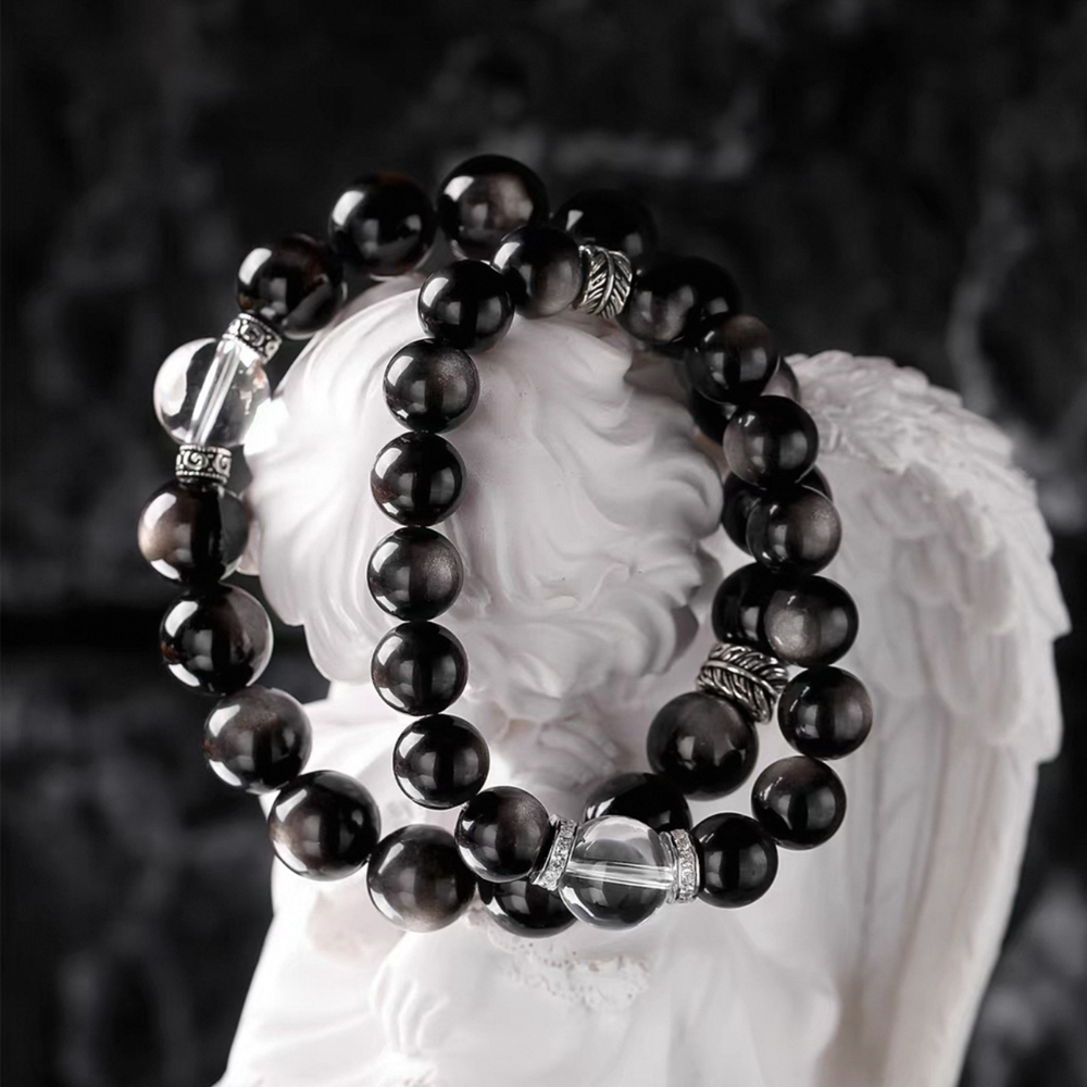 Natural Obsidian Bracelet-Resist Evil and Balance Energy