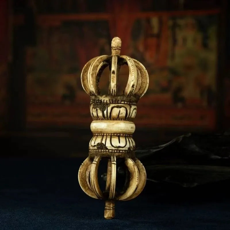 Exceptionally Rare Tibetan Buddhist Intricately Nine-Pronged Vajra