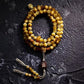 Tibetan Wealth Tiger Eye and Amber Pendant Necklace