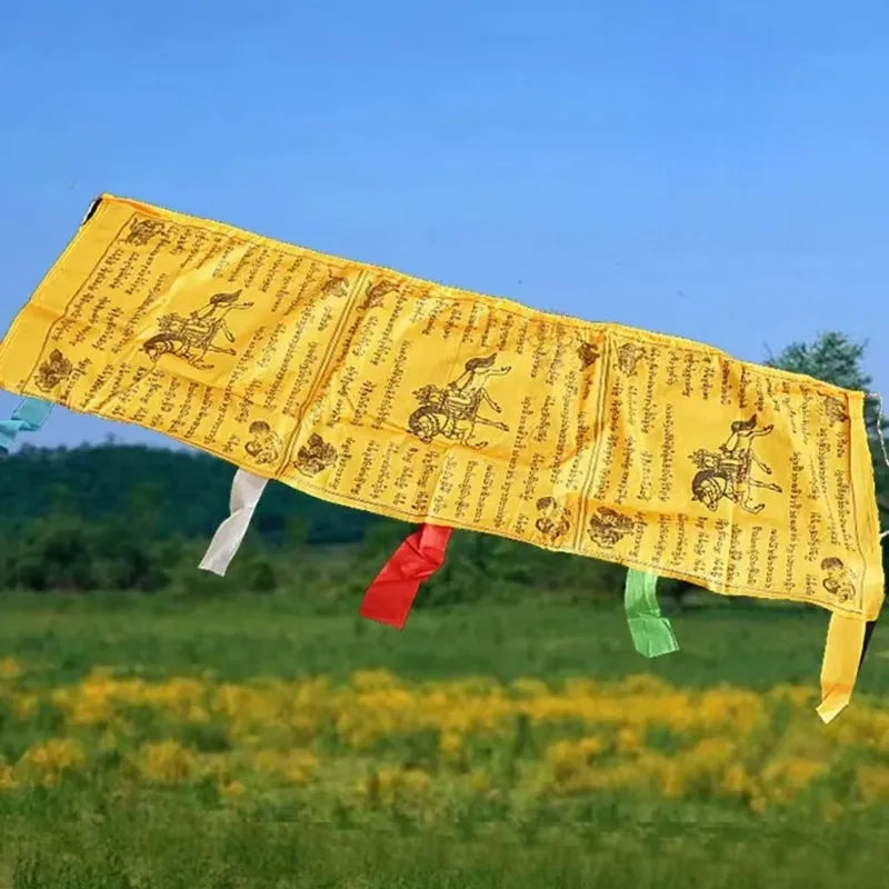 Linkin Energy Vertical Tibetan Windhorse Flag Prayer Flag for Protection and Decoration 10pcs