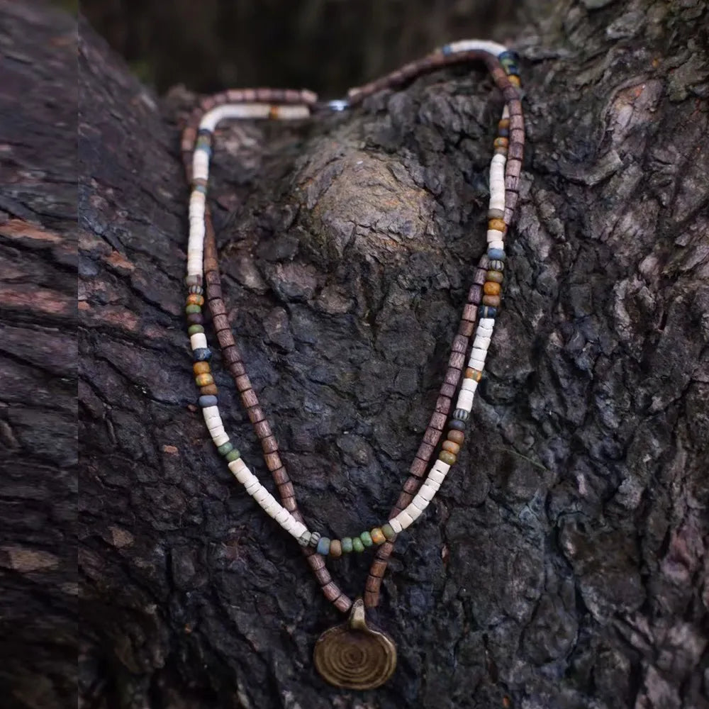 Tibetan Handmade Tranquil Wisdom Pendant and Necklace