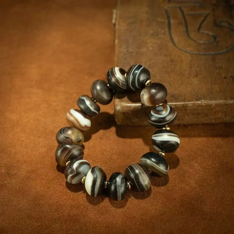 Spiritual Wellness & Protection Healing Buddha Dzi Bead Bracelet