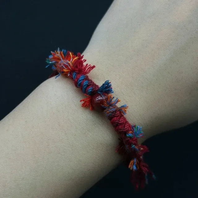 Tibetan Love Energy Bracelet - Handwoven Cotton Wristband