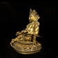 Tibetan Antique Gilded Yellow Jambhala Statue from Shalu Monastery