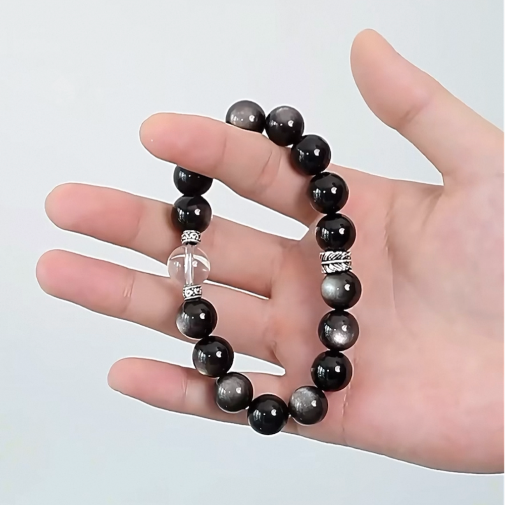 Natural Obsidian Bracelet-Resist Evil and Balance Energy