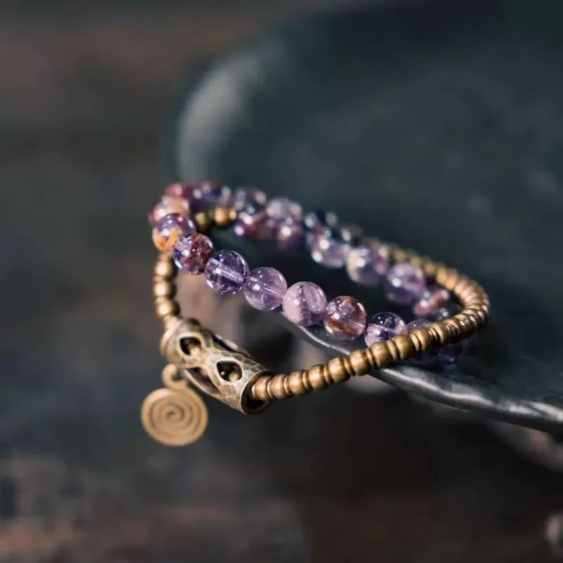 Spiritual Harmony Amethyst Ghost Bracelet with Copper
