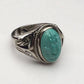 Premium Mens Turquoise Ring Sterling Silver